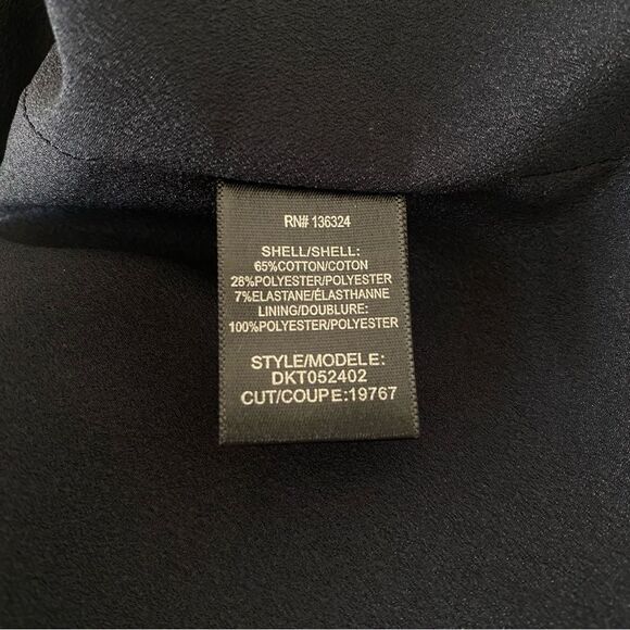 Halston Heritage Stretch Dark Denim Faux Wrap Sleeveless Bodycon Mini Dress Sz 4 - Picture 13 of 16